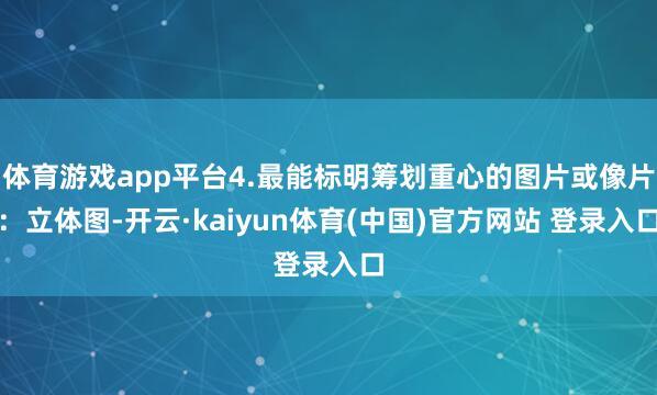 体育游戏app平台4.最能标明筹划重心的图片或像片：立体图-开云·kaiyun体育(中国)官方网站 登录入口