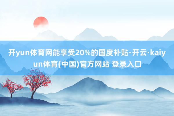 开yun体育网能享受20%的国度补贴-开云·kaiyun体育(中国)官方网站 登录入口