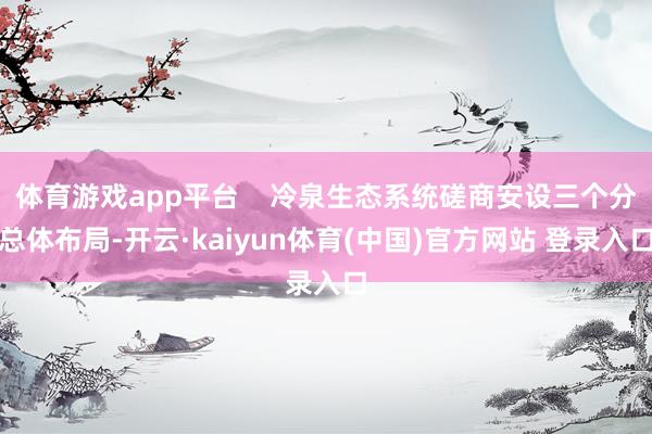 体育游戏app平台    冷泉生态系统磋商安设三个分总体布局-开云·kaiyun体育(中国)官方网站 登录入口