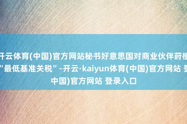 开云体育(中国)官方网站秘书好意思国对商业伙伴莳植10%的“最低基准关税”-开云·kaiyun体育(中国)官方网站 登录入口