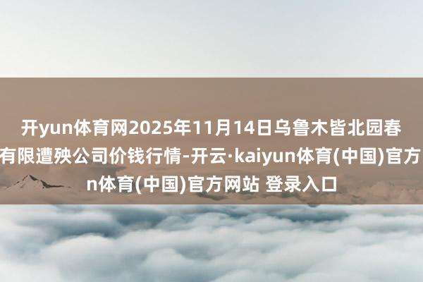 开yun体育网2025年11月14日乌鲁木皆北园春果业目标搞定有限遭殃公司价钱行情-开云·kaiyun体育(中国)官方网站 登录入口