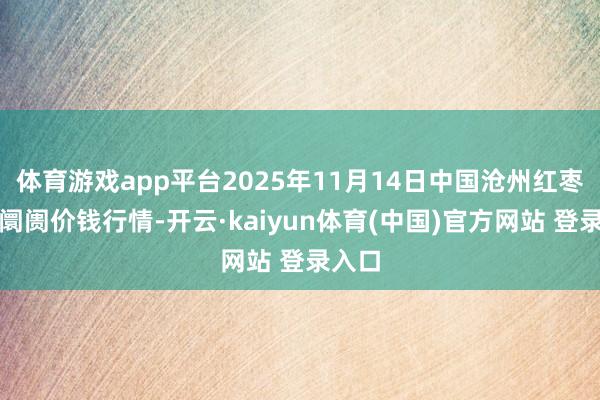 体育游戏app平台2025年11月14日中国沧州红枣批发阛阓价钱行情-开云·kaiyun体育(中国)官方网站 登录入口